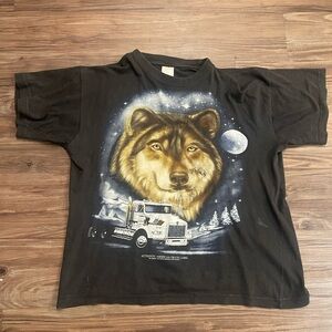 Vintage boxy wolf tee